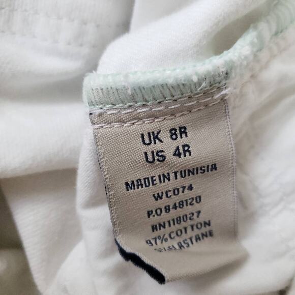 Boden White Straight Leg Jeans Mid Rise 30" Inseam WC074 Women 4 - Picture 10 of 11